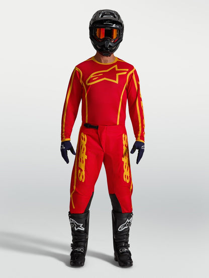 Alpinestars Maillot Fluid Apex V2 2027 Rouge Feu Or - MxProStoreParts
