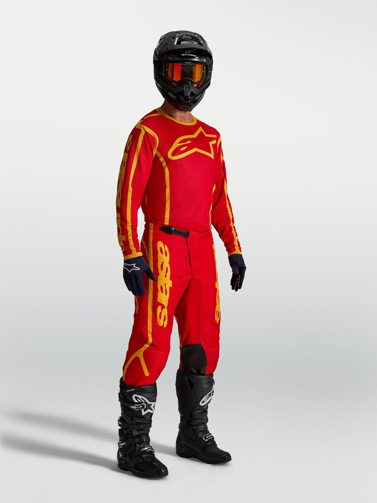 Alpinestars Maillot Fluid Apex V2 2027 Rouge Feu Or - MxProStoreParts