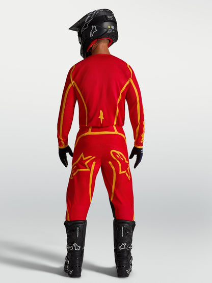Alpinestars Maillot Fluid Apex V2 2027 Rouge Feu Or - MxProStoreParts