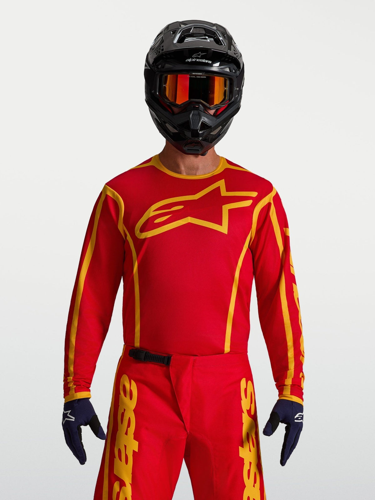 Alpinestars Maillot Fluid Apex V2 2027 Rouge Feu Or - MxProStoreParts