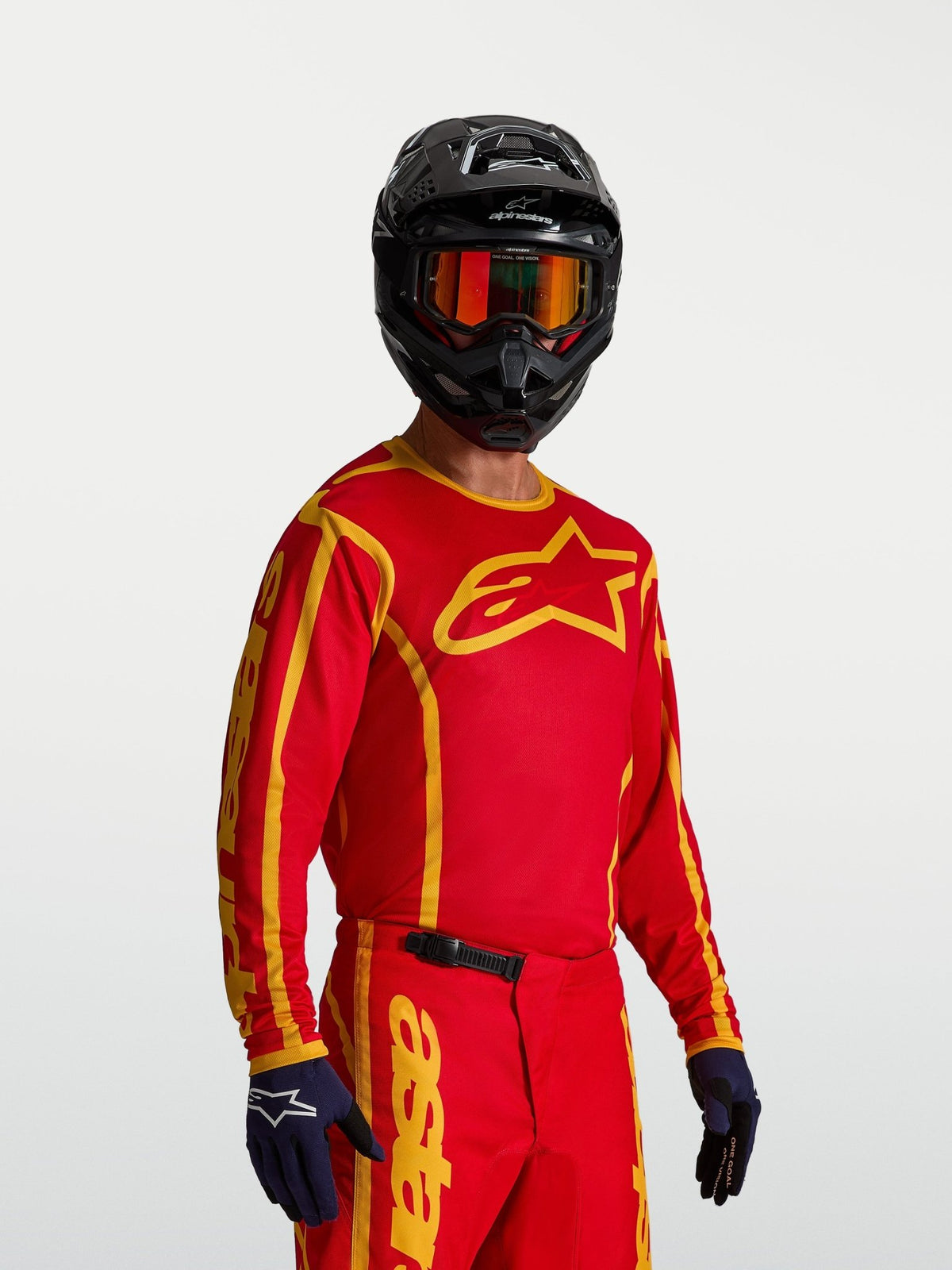 Alpinestars Maillot Fluid Apex V2 2027 Rouge Feu Or - MxProStoreParts