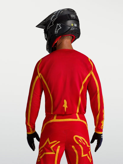 Alpinestars Maillot Fluid Apex V2 2027 Rouge Feu Or - MxProStoreParts
