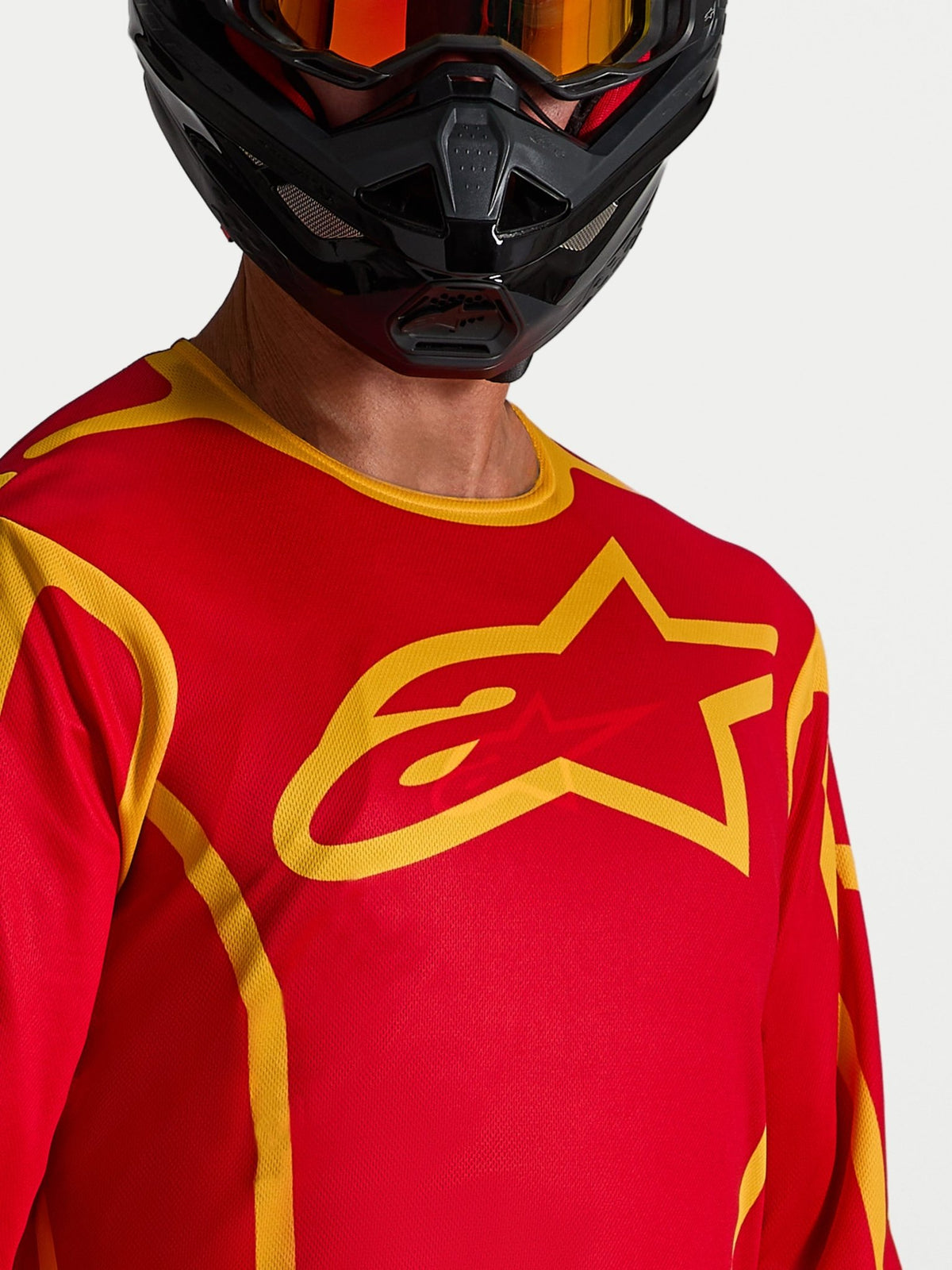 Alpinestars Maillot Fluid Apex V2 2027 Rouge Feu Or - MxProStoreParts