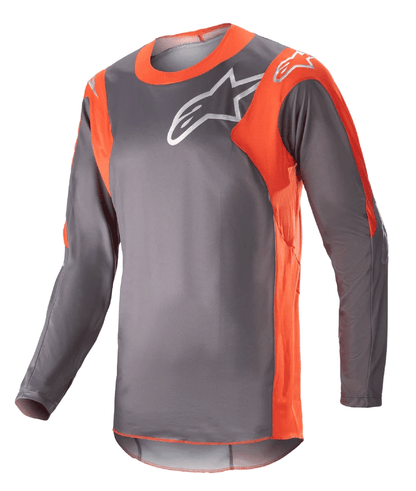 Alpinestars 2023 Racer Hoen camiseta de cross para adultos Gris / Naranja Caliente - MxProStoreParts