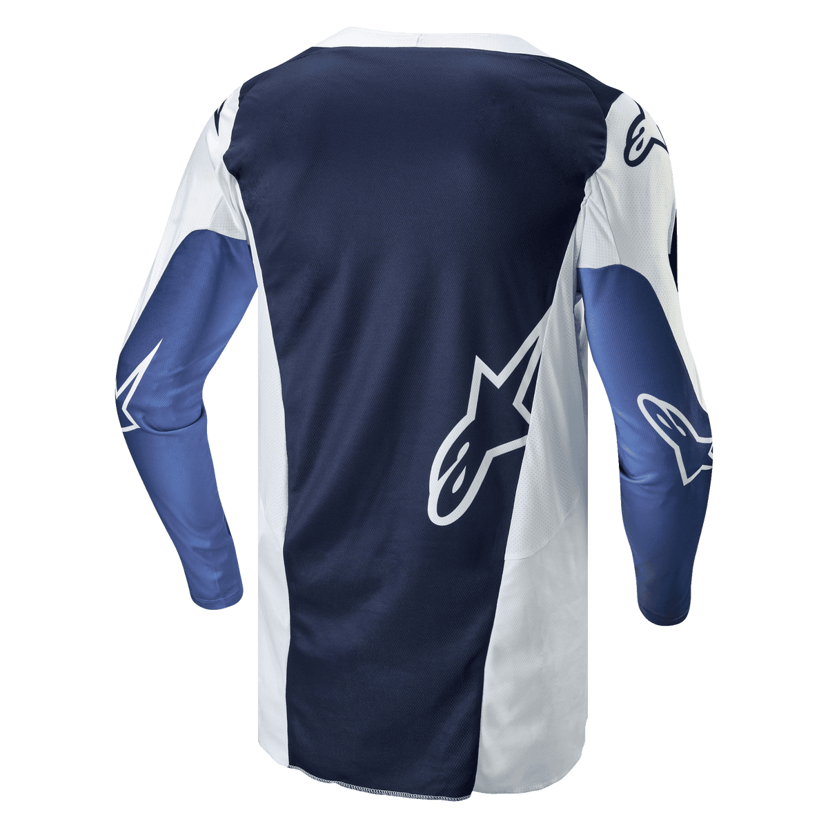 Alpinestars 2024 Camiseta Racer Hoen Transpirable Blanco/Azul Marino Oscuro/Azul Claro - MxProStoreParts