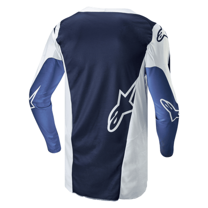 Alpinestars 2024 Camiseta Racer Hoen Transpirable Blanco/Azul Marino Oscuro/Azul Claro - MxProStoreParts