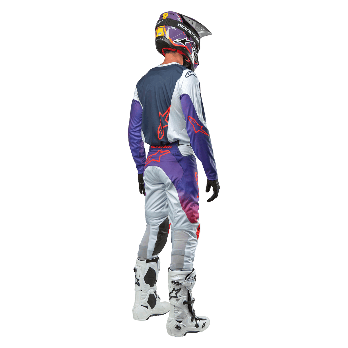 Alpinestars 2024 Racer Hoen Trikot Hellgrau Warm Orange Schwarz - MxProStoreParts