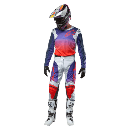 Alpinestars 2024 Racer Hoen Trikot Hellgrau Warm Orange Schwarz - MxProStoreParts