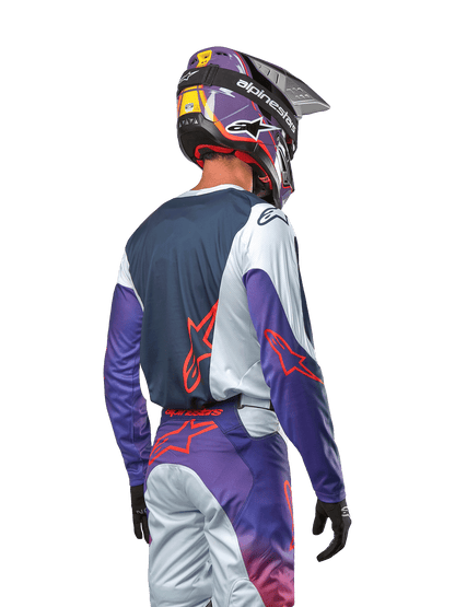 Alpinestars 2024 Racer Hoen Trikot Hellgrau Warm Orange Schwarz - MxProStoreParts