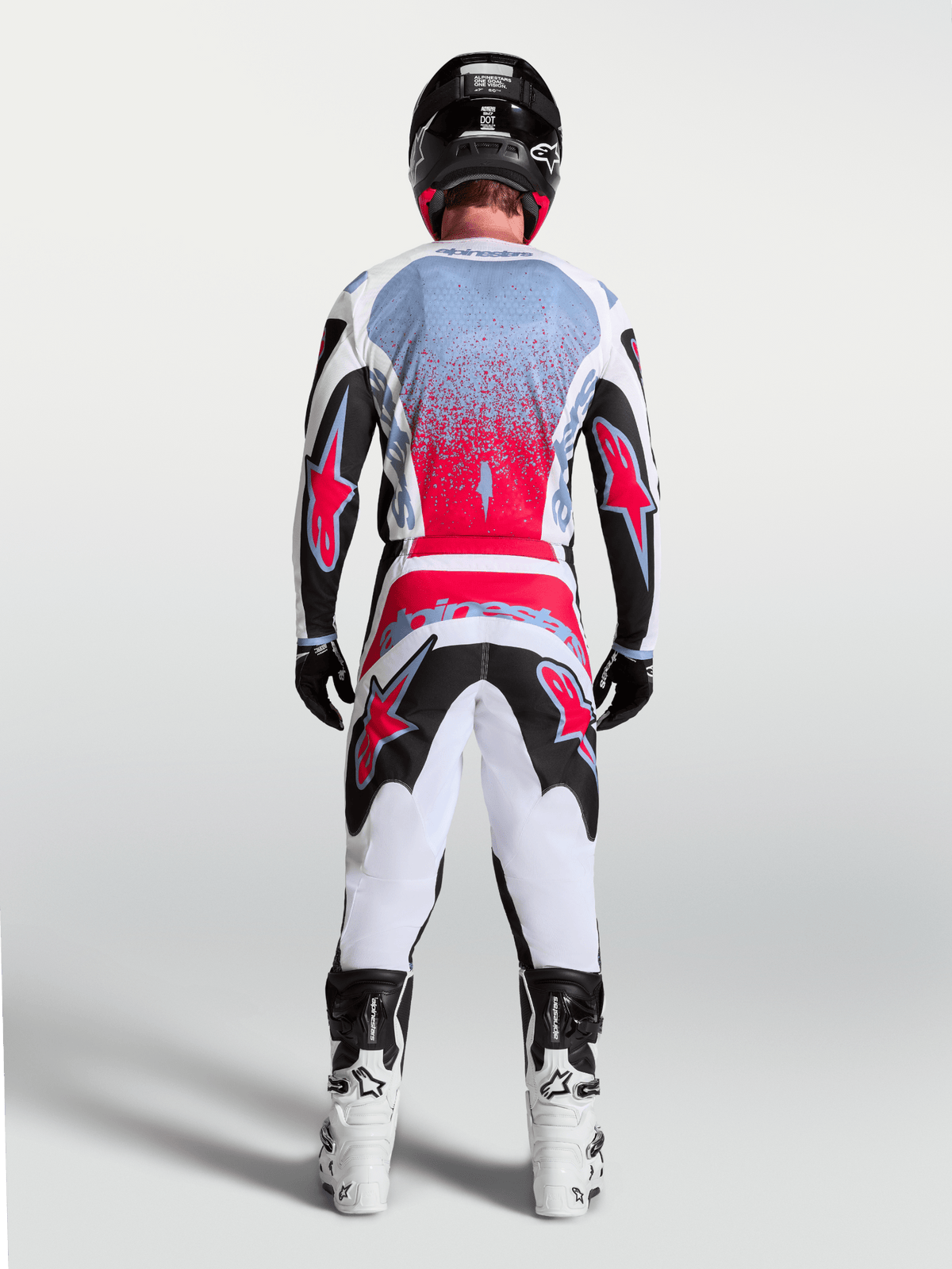Alpinestars Maillot Fluid Drag 2027 Noir Blanc Bleu Clair Rouge Fluo - MxProStoreParts