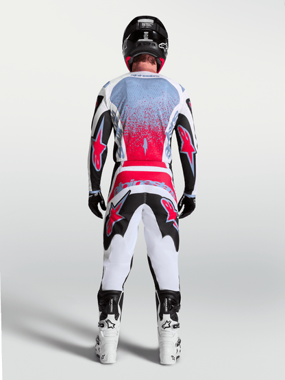 Alpinestars Maillot Fluid Drag 2027 Noir Blanc Bleu Clair Rouge Fluo - MxProStoreParts