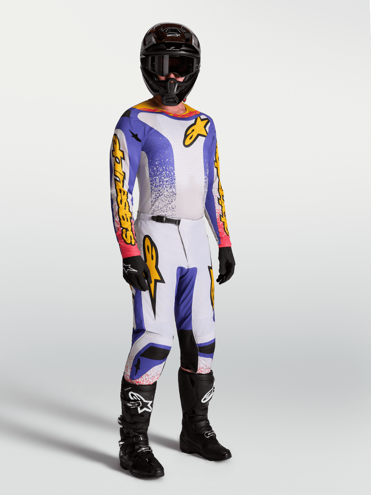 Alpinestars Maillot Fluid Drag 2027 Lilas Clair Bleu Or Iris - MxProStoreParts