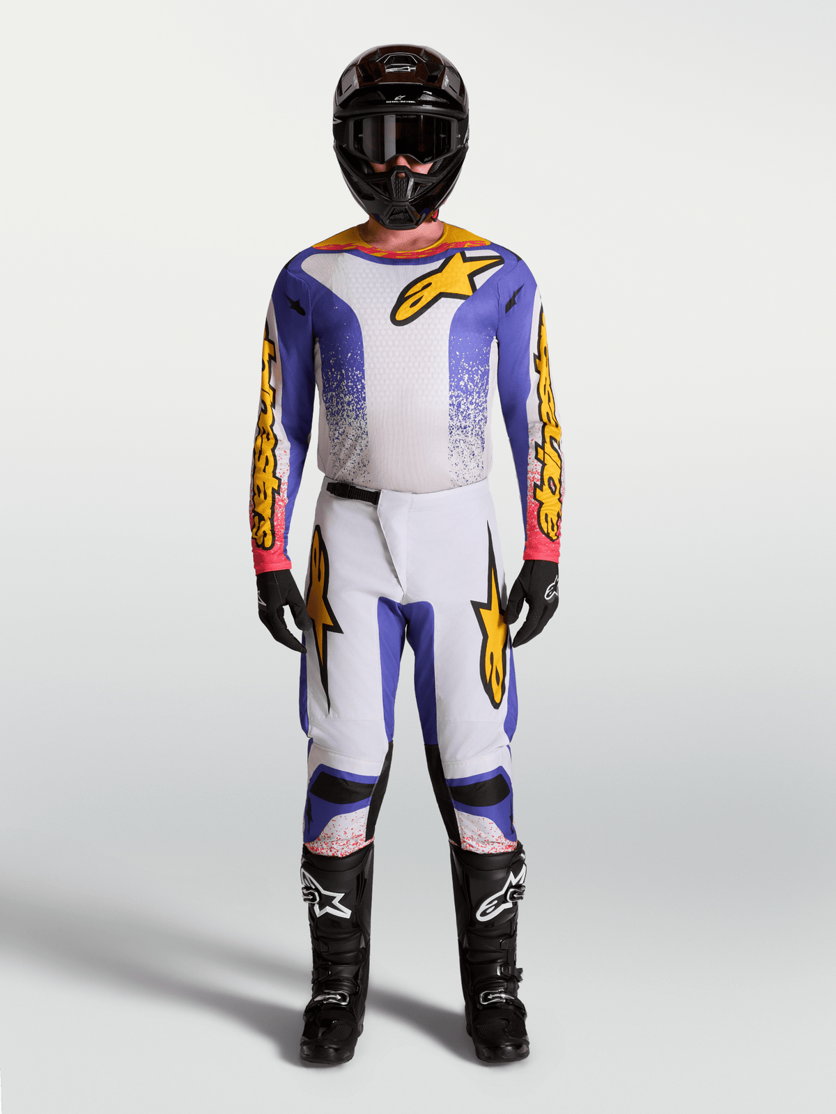 Alpinestars Maillot Fluid Drag 2027 Lilas Clair Bleu Or Iris - MxProStoreParts