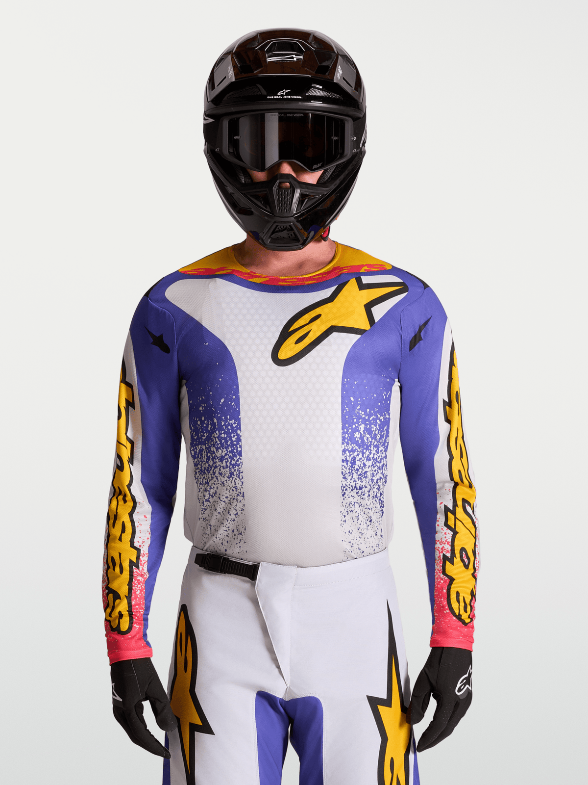 Alpinestars Maillot Fluid Drag 2027 Lilas Clair Bleu Or Iris - MxProStoreParts