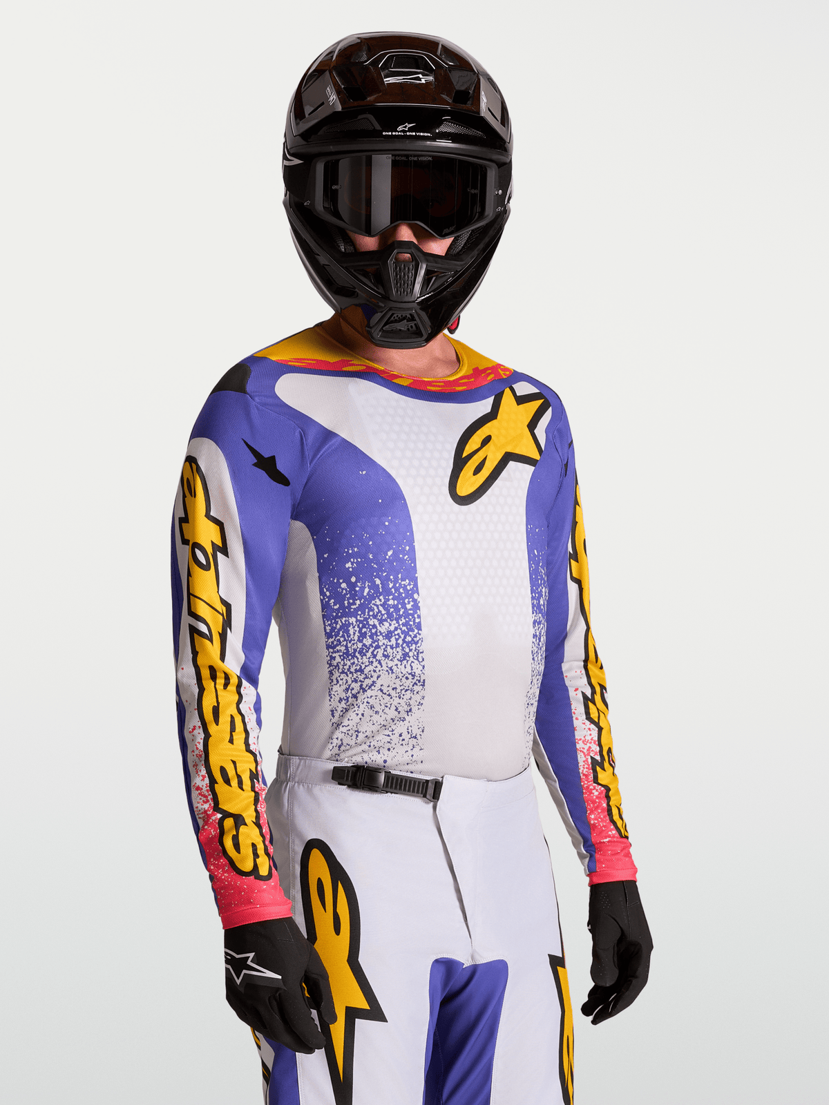 Alpinestars Maillot Fluid Drag 2027 Lilas Clair Bleu Or Iris - MxProStoreParts