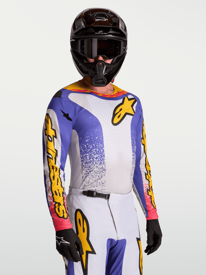 Alpinestars Maillot Fluid Drag 2027 Lilas Clair Bleu Or Iris - MxProStoreParts