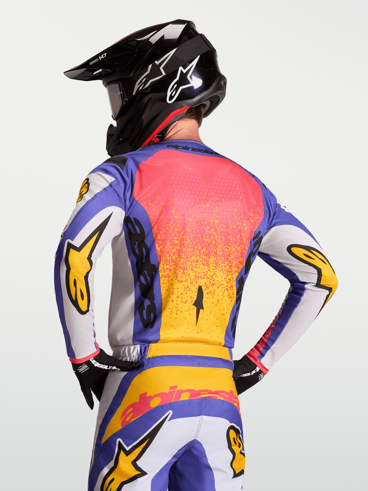 Alpinestars Maillot Fluid Drag 2027 Lilas Clair Bleu Or Iris - MxProStoreParts