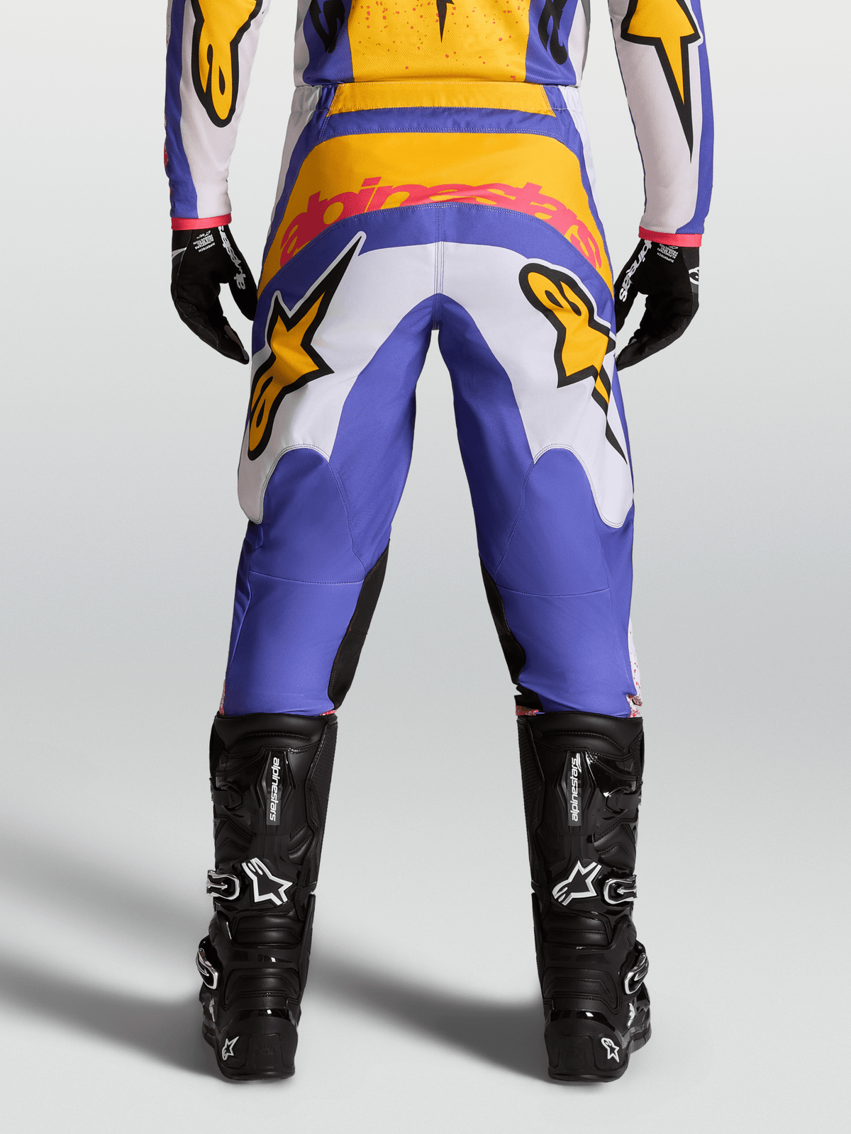 Alpinestars Fluid Drag Pantalones 2027 Morado Claro Azul Iris Dorado - MxProStoreParts