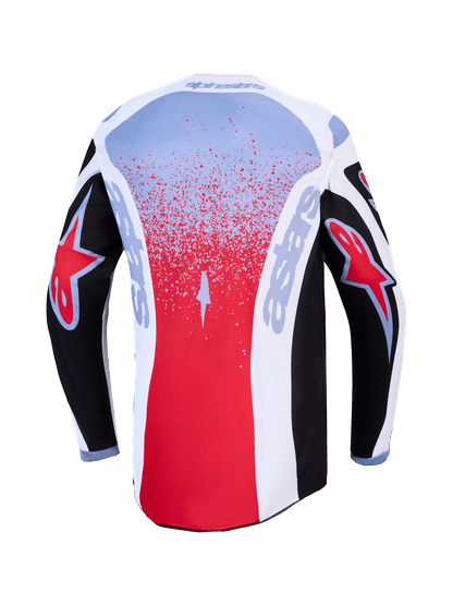 Alpinestars Maillot Fluid Drag 2027 Noir Blanc Bleu Clair Rouge Fluo - MxProStoreParts