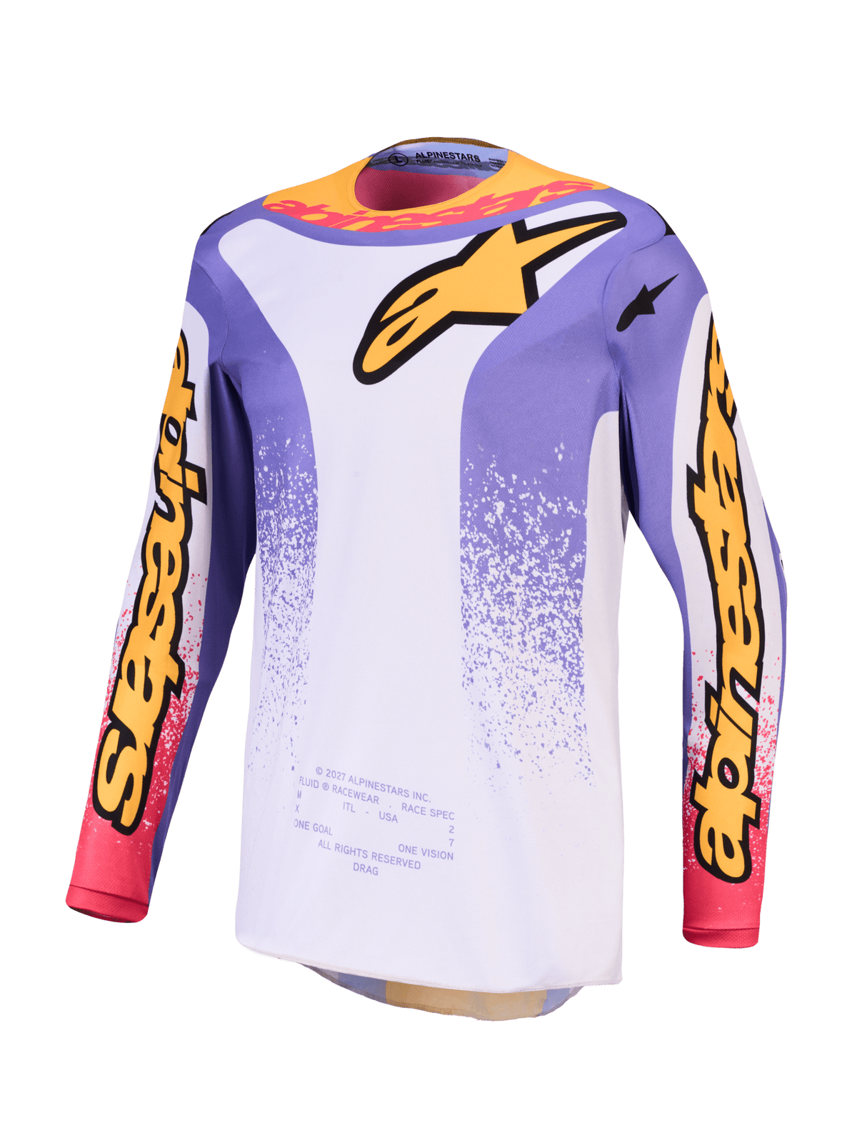Alpinestars Maillot Fluid Drag 2027 Lilas Clair Bleu Or Iris - MxProStoreParts