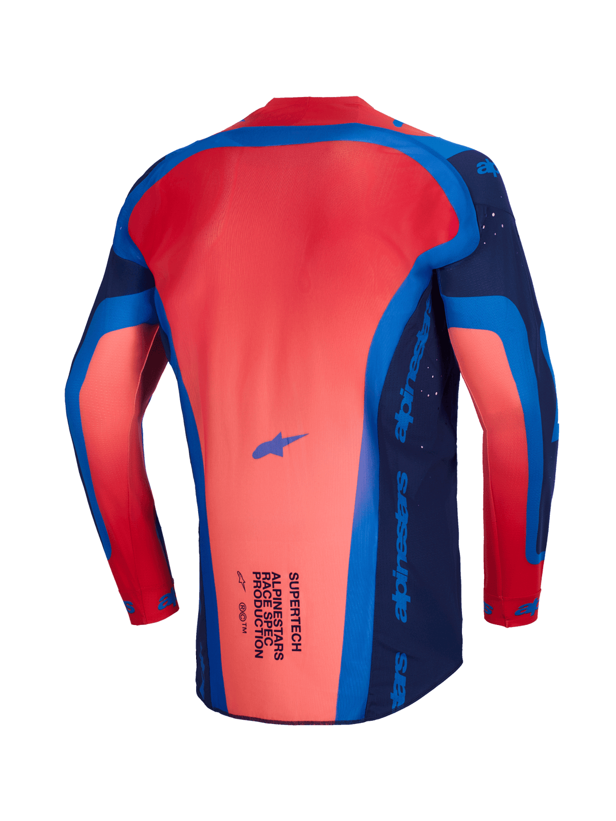 Alpinestars Supertech Vista Camiseta Azul Marino Oscuro, Coral Brillante y Cobalto - MxProStoreParts