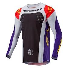Alpinestars 2024 Techstar Ocuri maillot de cross adulte Orange vif / Pourpre / Noir