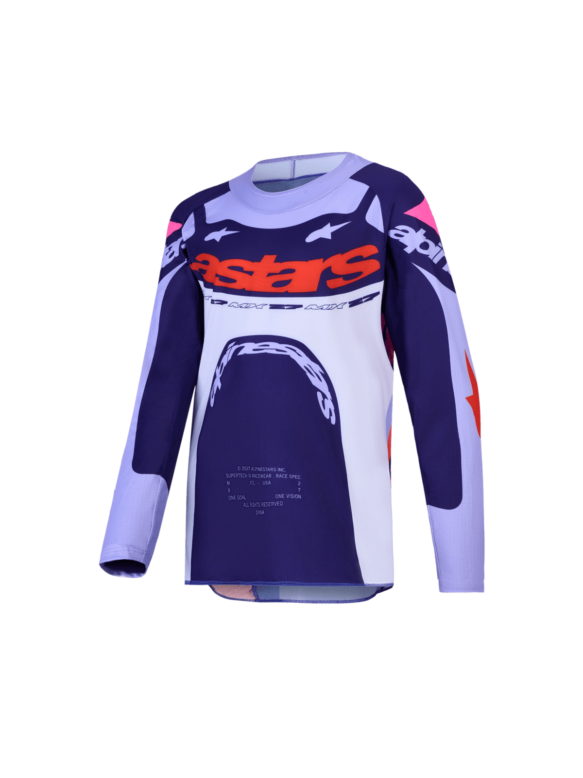 Alpinestars Youth Supertech Dyna Jersey 2027 – Light Violet Deep Purple Fluorescent Pink - MxProStoreParts