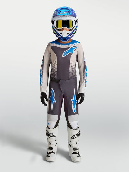 Alpinestars Maillot Fluid Drag 2027 pour enfants – Graystone, Lilas Clair et Bleu Ucla - MxProStoreParts