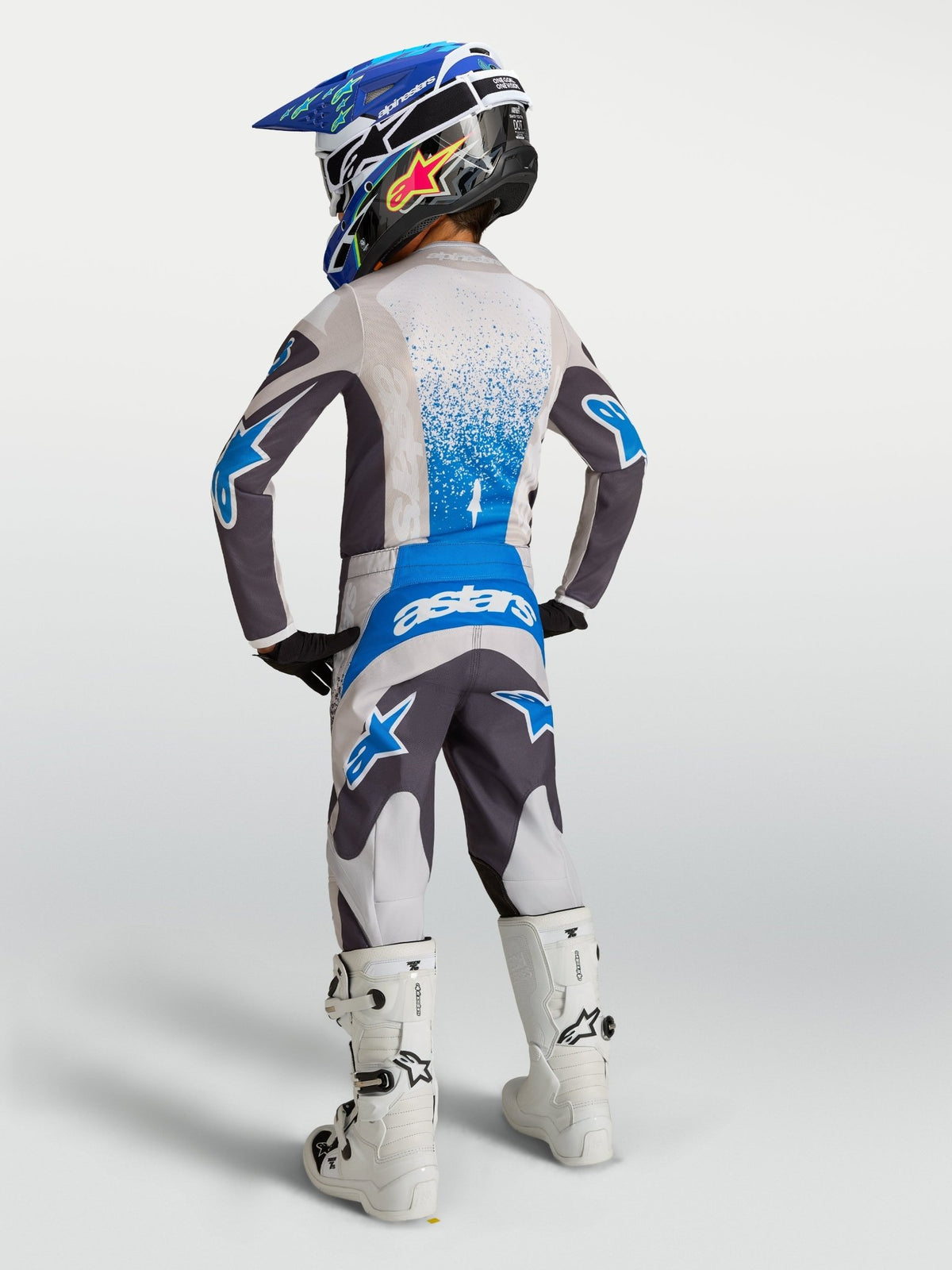 Alpinestars Maillot Fluid Drag 2027 pour enfants – Graystone, Lilas Clair et Bleu Ucla - MxProStoreParts