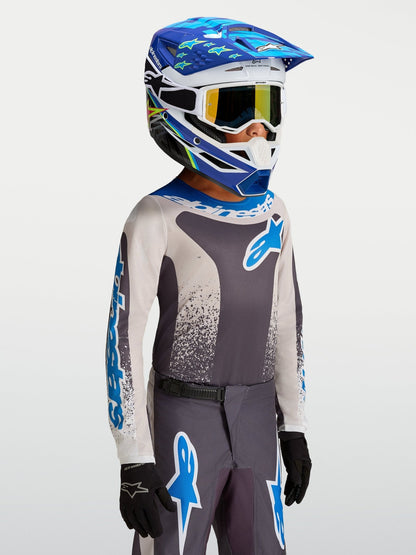 Alpinestars Maillot Fluid Drag 2027 pour enfants – Graystone, Lilas Clair et Bleu Ucla - MxProStoreParts