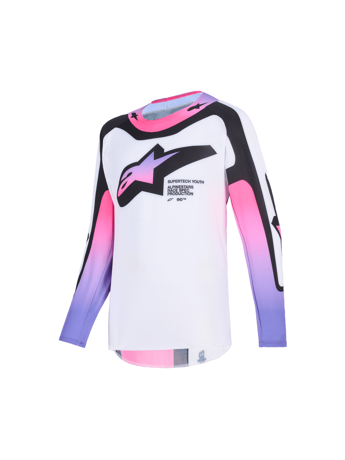 Alpinestars Youth Supertech Vista Jersey 2026 – White Purple Black - MxProStoreParts