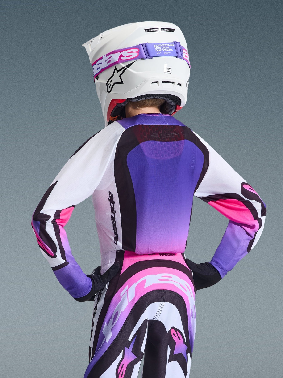 Alpinestars Youth Supertech Vista Jersey 2026 – White Purple Black - MxProStoreParts