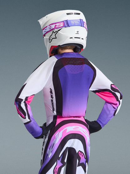 Alpinestars Youth Supertech Vista Jersey 2026 – White Purple Black - MxProStoreParts