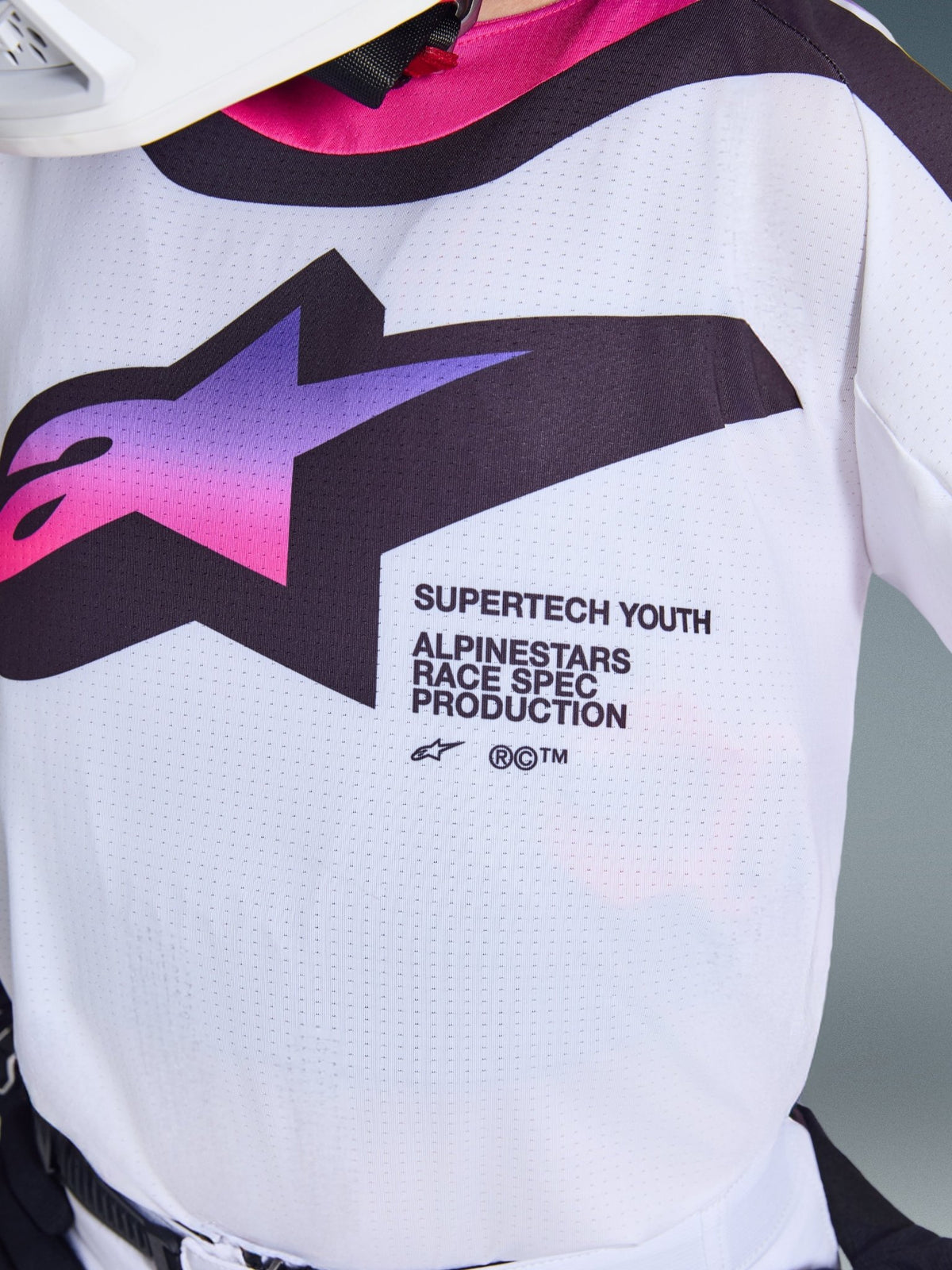 Alpinestars Youth Supertech Vista Jersey 2026 – White Purple Black - MxProStoreParts