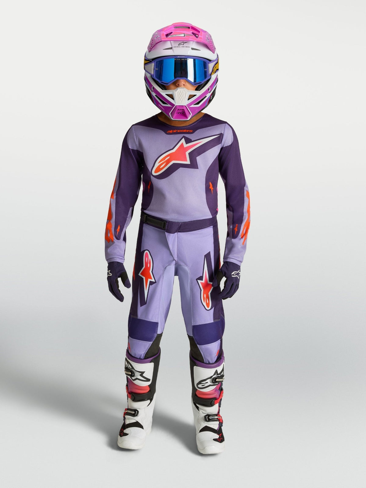 Maillot Fluid Hunt Jeunes : Violet clair, Violet foncé, Rose fluo - MxProStoreParts