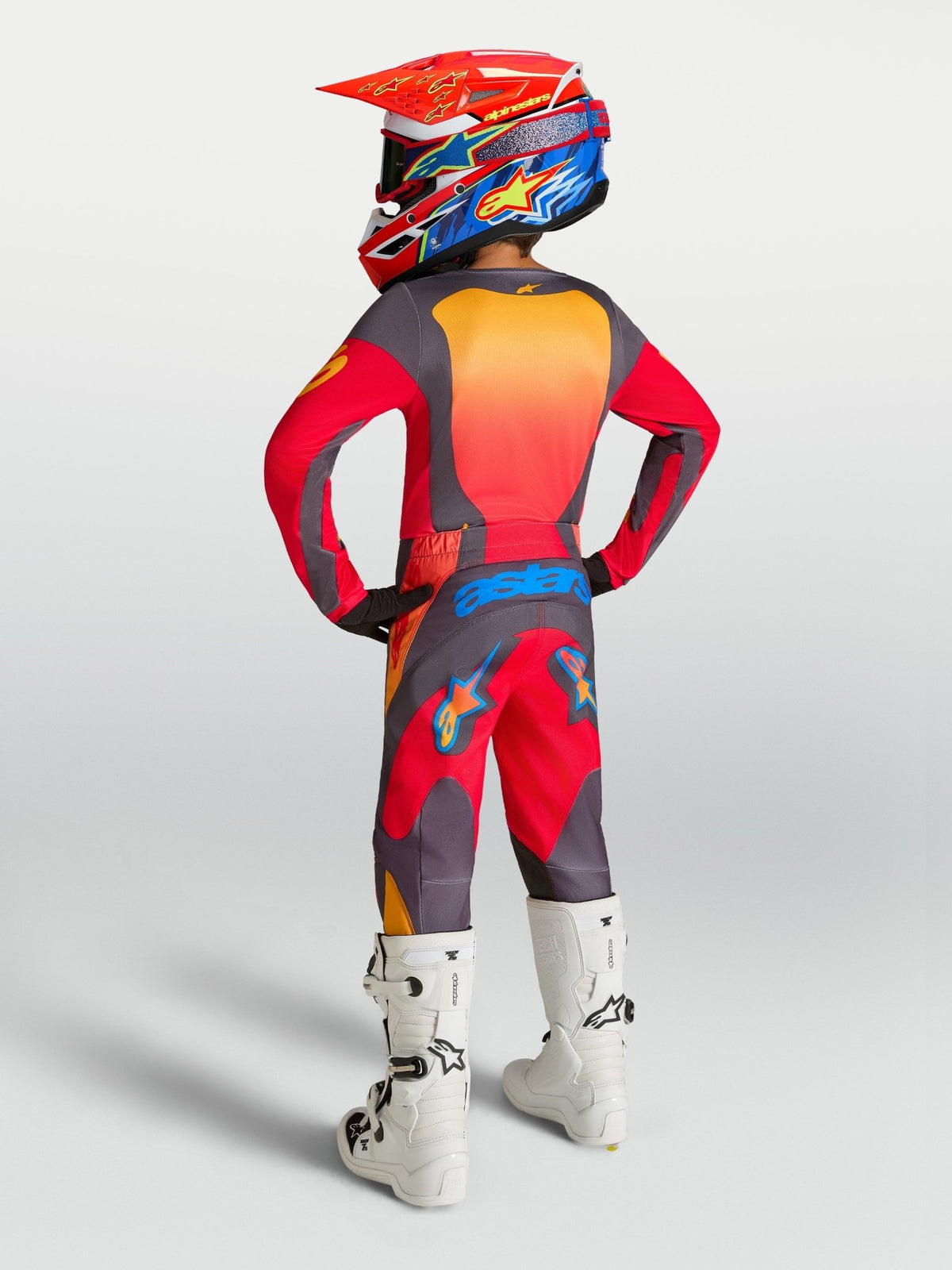 Alpinestars Maillot Fluid Hunt Junior Rouge Feu Graystone Rouge Corail - MxProStoreParts