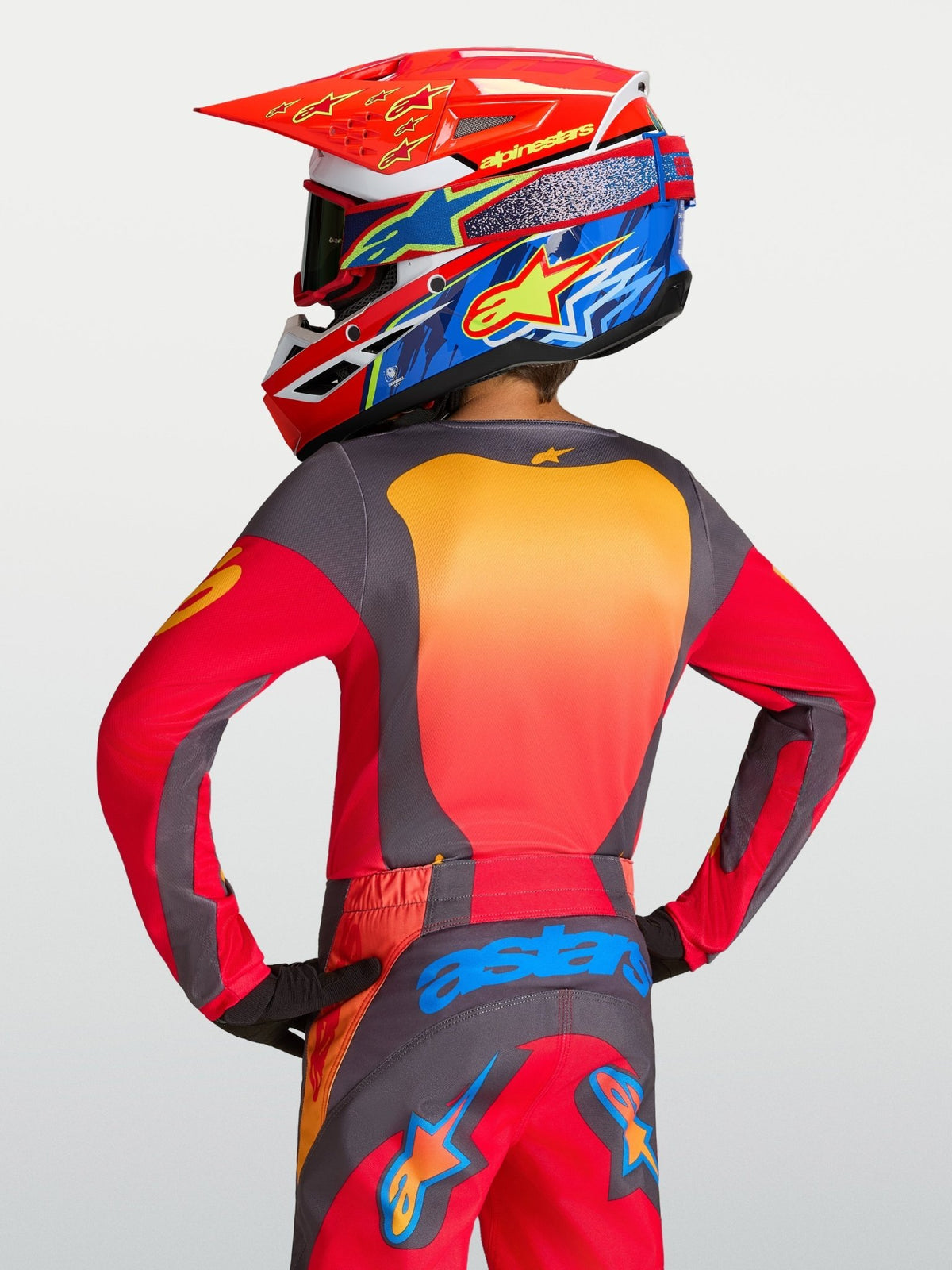 Alpinestars Maillot Fluid Hunt Junior Rouge Feu Graystone Rouge Corail - MxProStoreParts