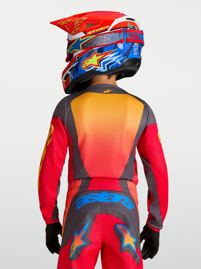 Alpinestars Maillot Fluid Hunt Junior Rouge Feu Graystone Rouge Corail - MxProStoreParts