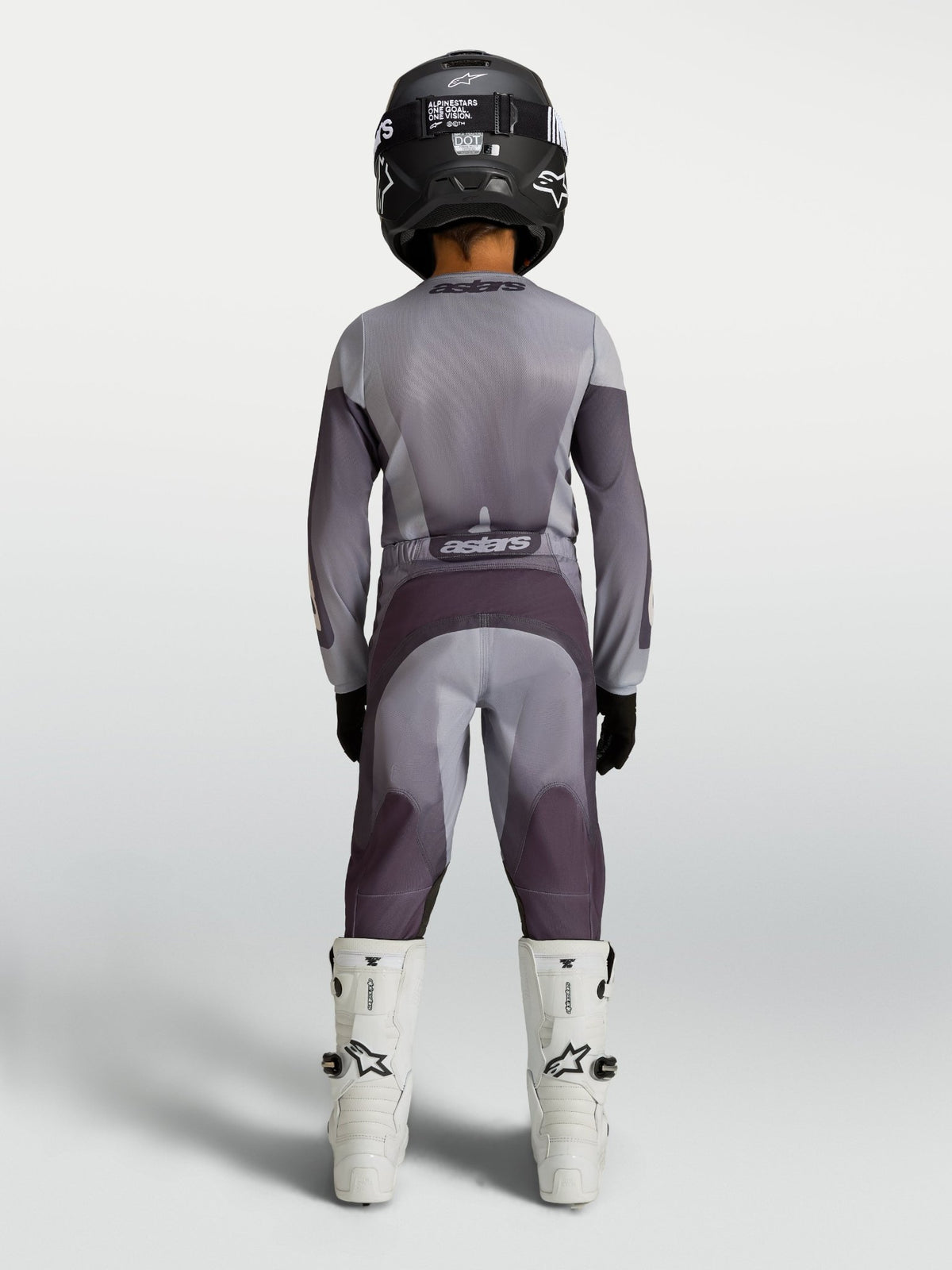Alpinestars Maillot Fluid Amber pour Enfant Gris Pierre Gris Froid Lilas Clair - MxProStoreParts
