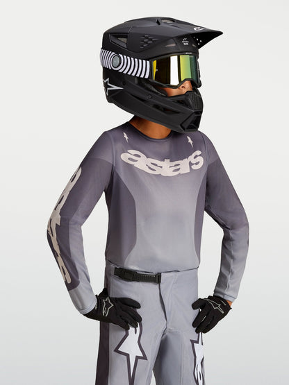 Alpinestars Maillot Fluid Amber pour Enfant Gris Pierre Gris Froid Lilas Clair - MxProStoreParts