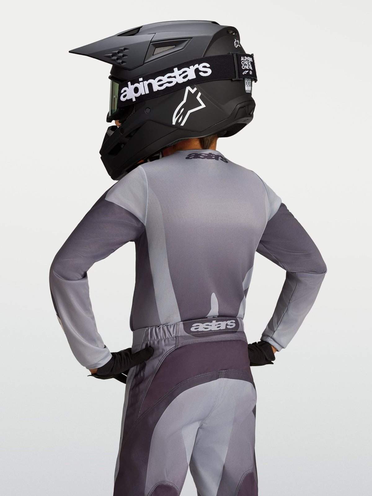 Alpinestars Maillot Fluid Amber pour Enfant Gris Pierre Gris Froid Lilas Clair - MxProStoreParts