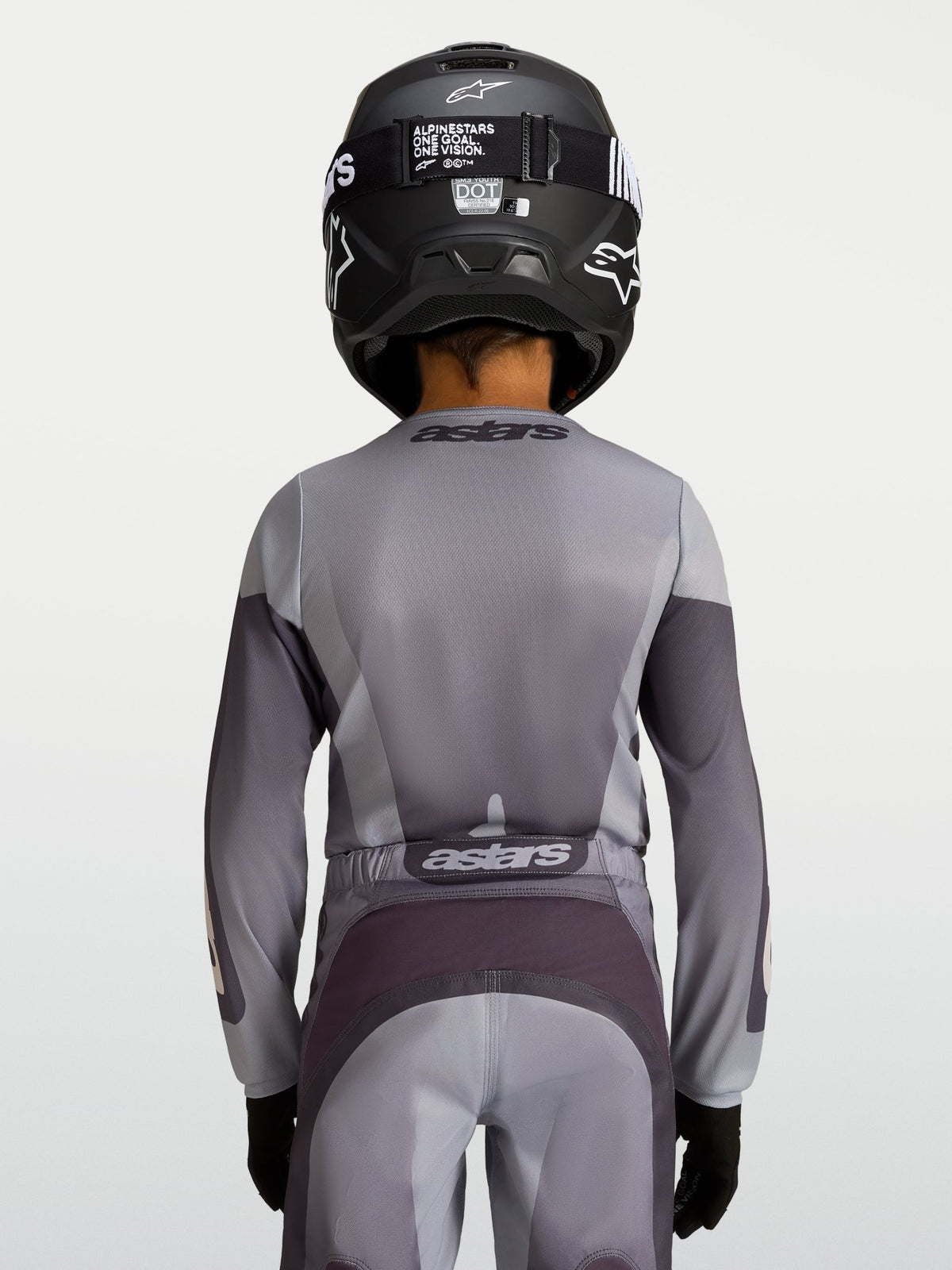 Alpinestars Maillot Fluid Amber pour Enfant Gris Pierre Gris Froid Lilas Clair - MxProStoreParts
