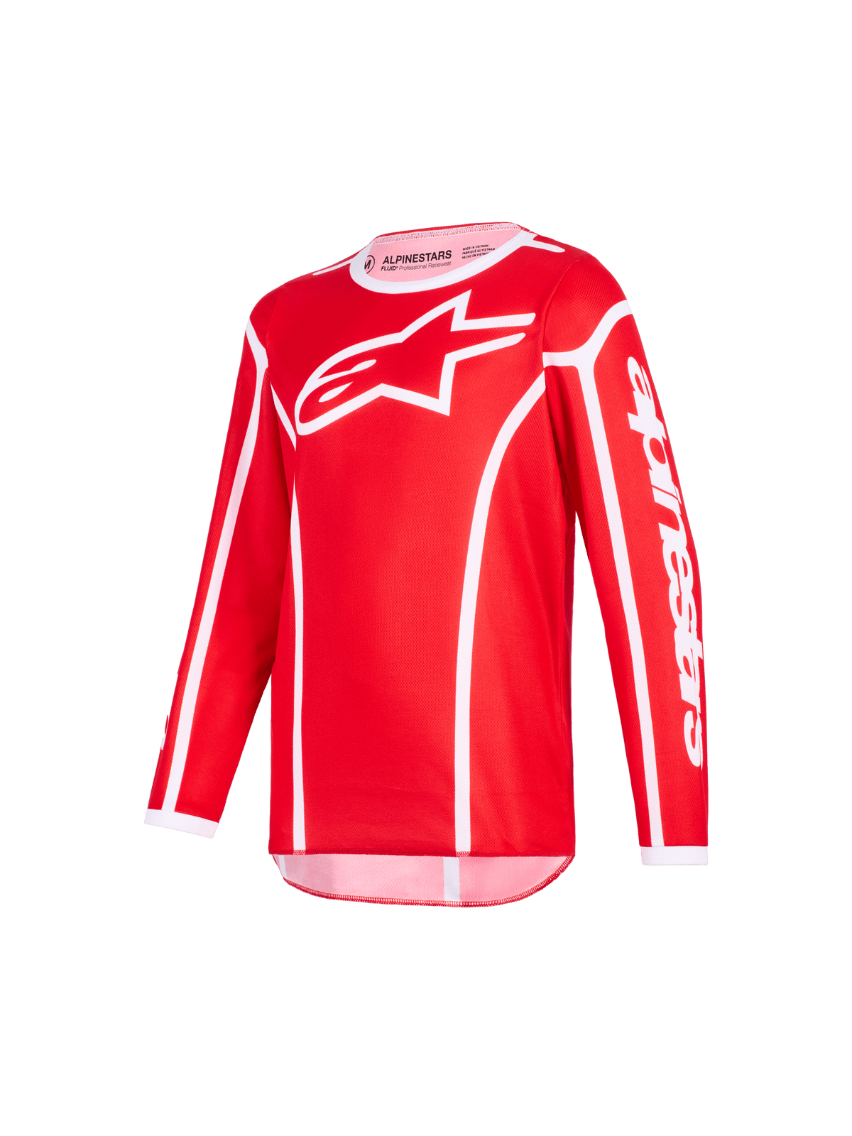 Alpinestars Maillot Fluid Apex 2026 pour jeunes Rouge et Blanc - MxProStoreParts