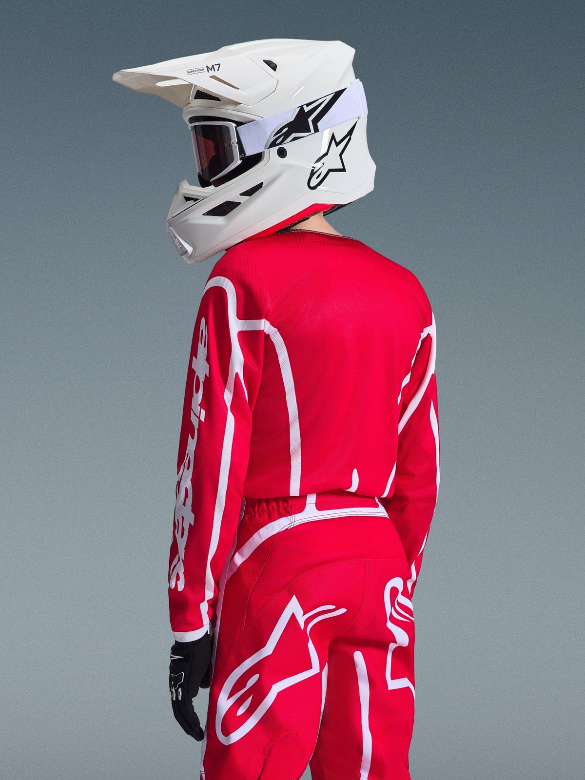 Alpinestars Maillot Fluid Apex 2026 pour jeunes Rouge et Blanc - MxProStoreParts