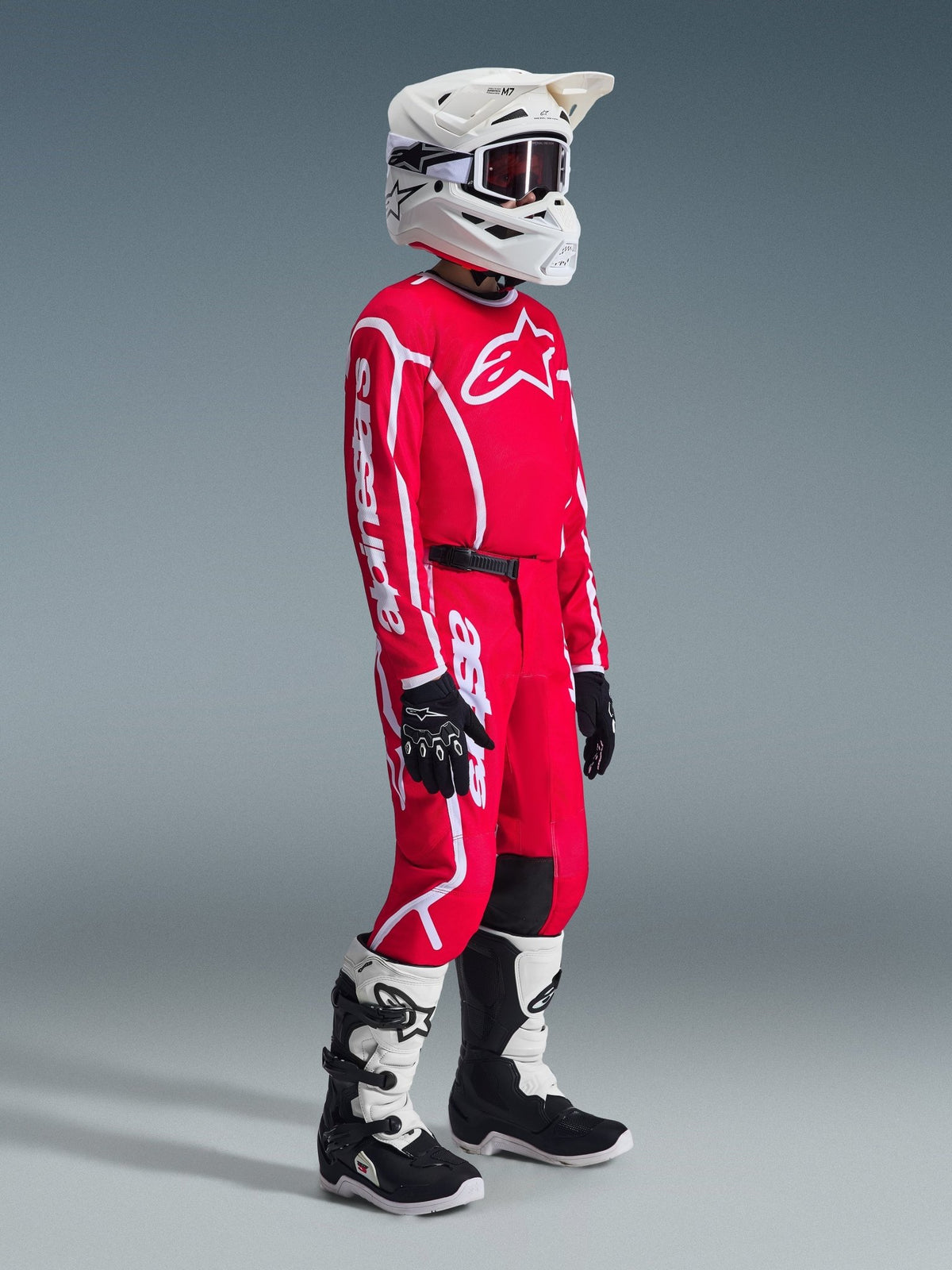 Alpinestars Maillot Fluid Apex 2026 pour jeunes Rouge et Blanc - MxProStoreParts