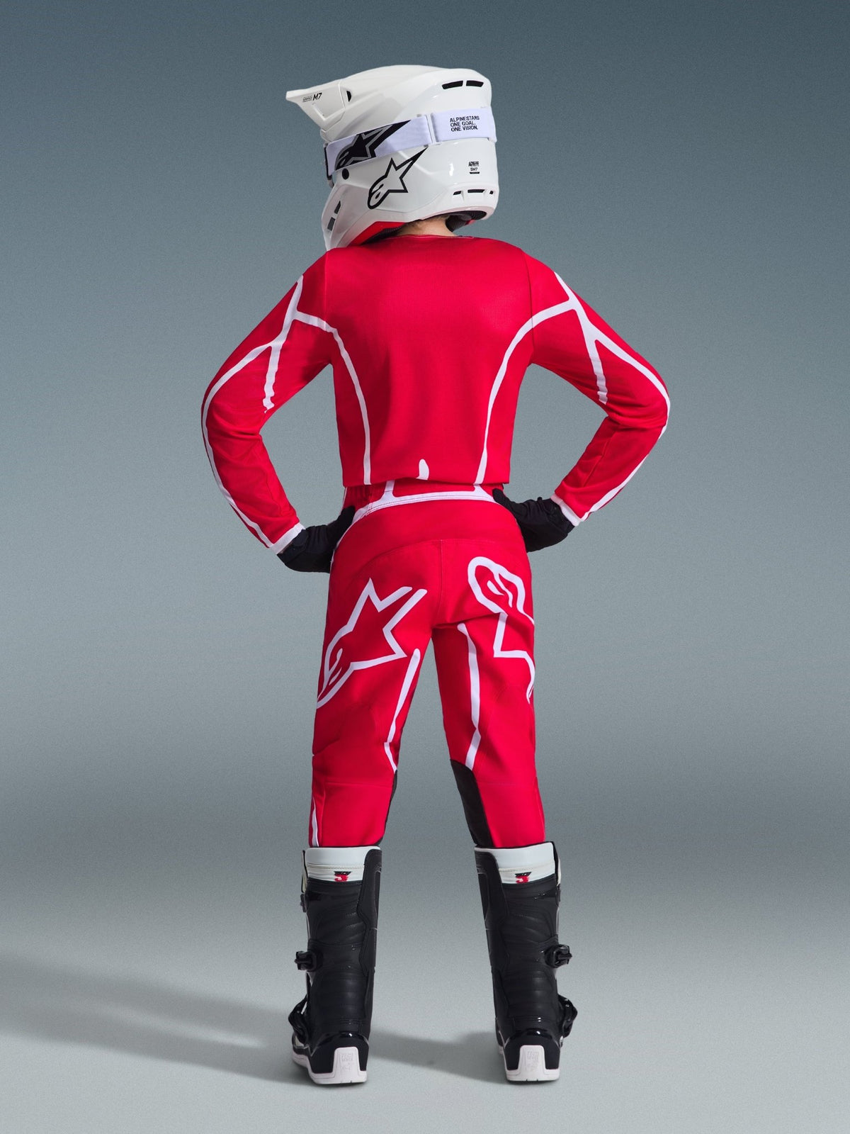 Alpinestars Maillot Fluid Apex 2026 pour jeunes Rouge et Blanc - MxProStoreParts