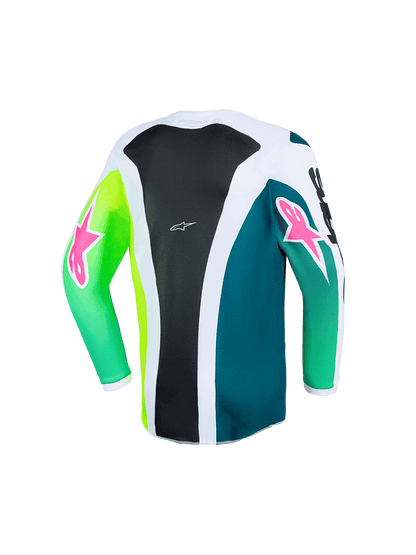 Alpinestars Camiseta Juvenil Fluid Portl 2026 Verde Blanco Negro - MxProStoreParts