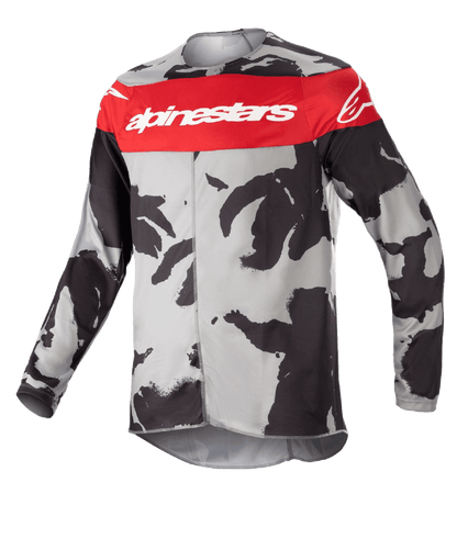 Alpinestars 2023 Maillot Cross Enfant Racer Tactical Rouge / Camo - MxProStoreParts