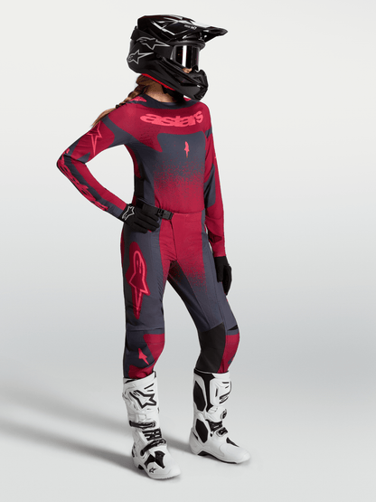Alpinestars Stella Techstar Swan Pantalones 2027 Carmesí Gris Oscuro Rojo - MxProStoreParts