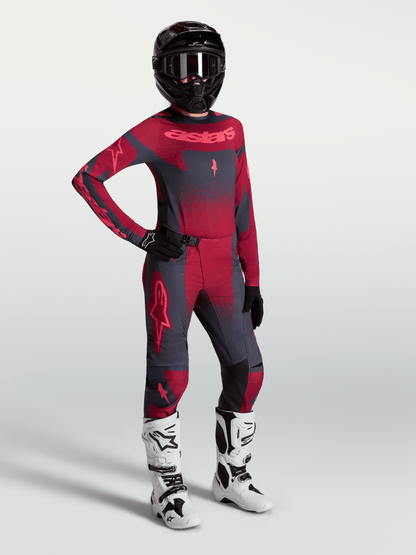 Alpinestars Stella Techstar Swan Pantalones 2027 Carmesí Gris Oscuro Rojo - MxProStoreParts